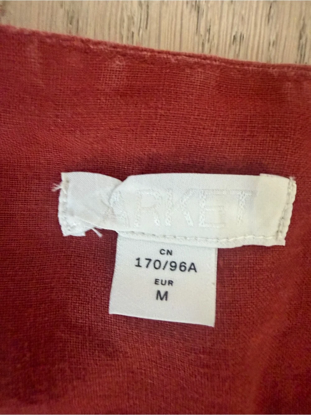 ARKET Womens Rust Button-Front Linen Shirt and Short Set Sz M